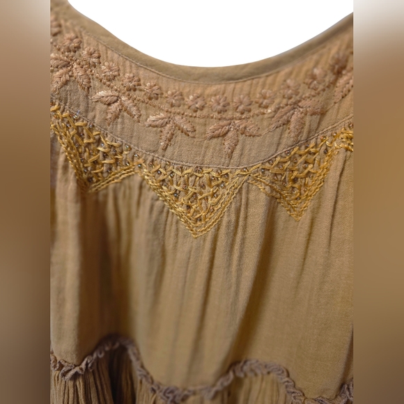 Talisman Pumpkin Orange Raja Embellished Midi Dress Size X-Small - Picture 6 of 8